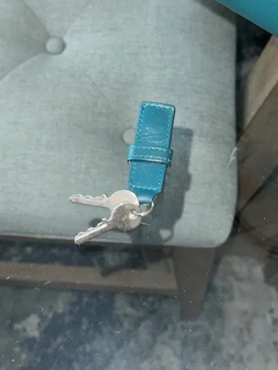 SAINT LAURENT LEATHER Sac du Jour Nano Blue W/Strap - Picture 9 of 9